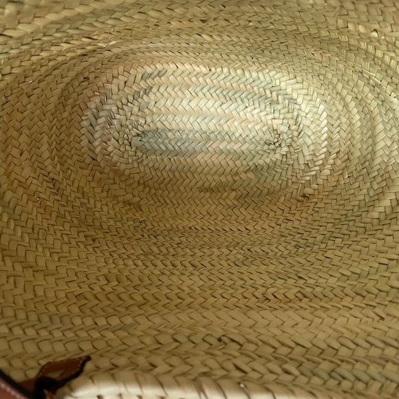 NEW Loewe Beach Tote Basket Bag Straw Leather - Picture 5 of 11